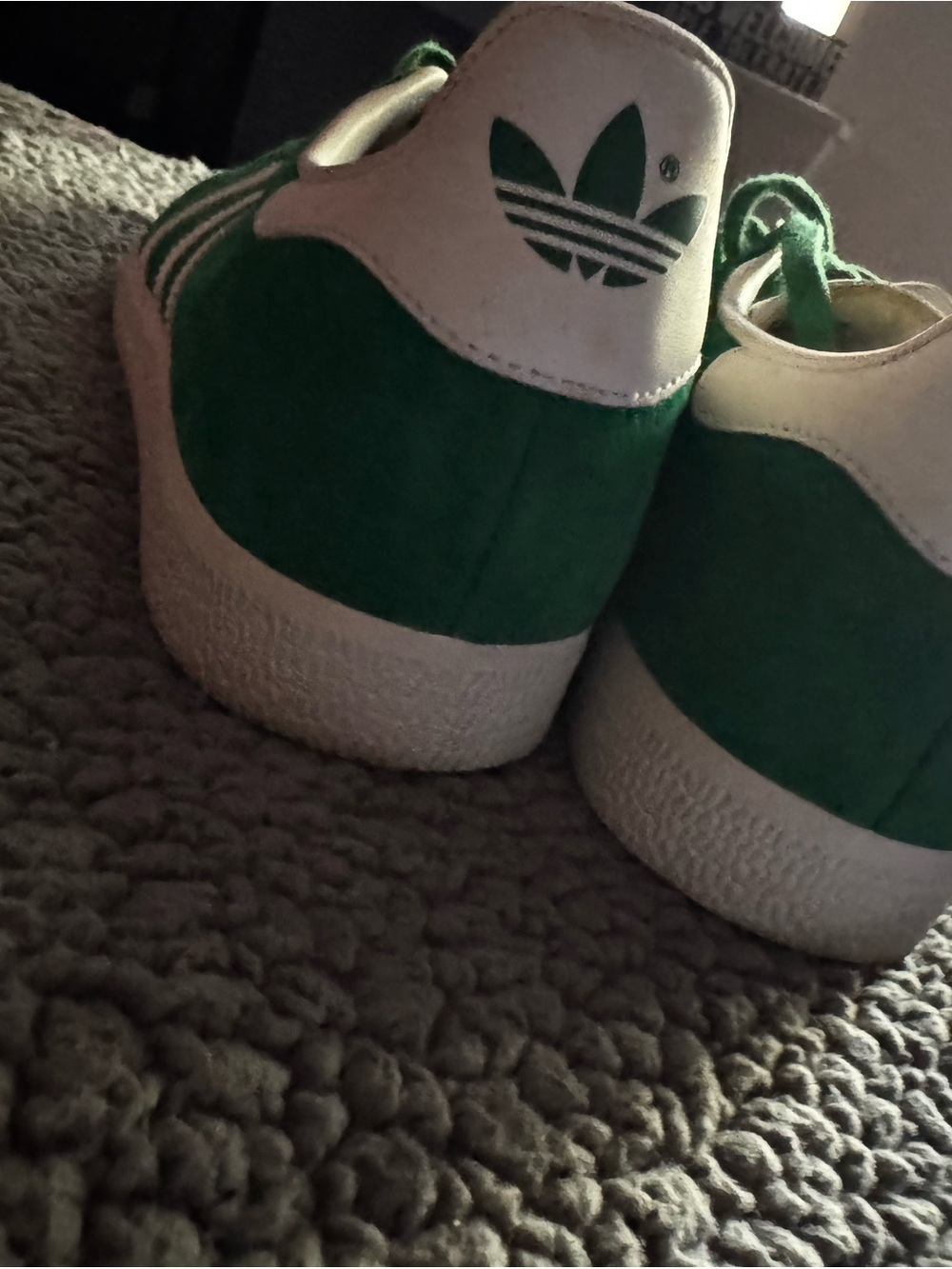 adidas Gazelle Green Suede Sneakers with White Stripes - Picture 5 of 8